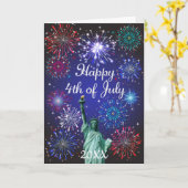 Vrolijk op 4 juli kaart (Gele Bloem)