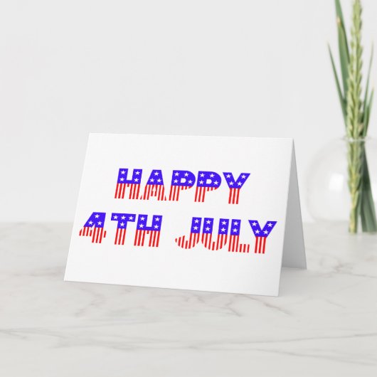 Vrolijk op 4 juli kaart (Voorkant)