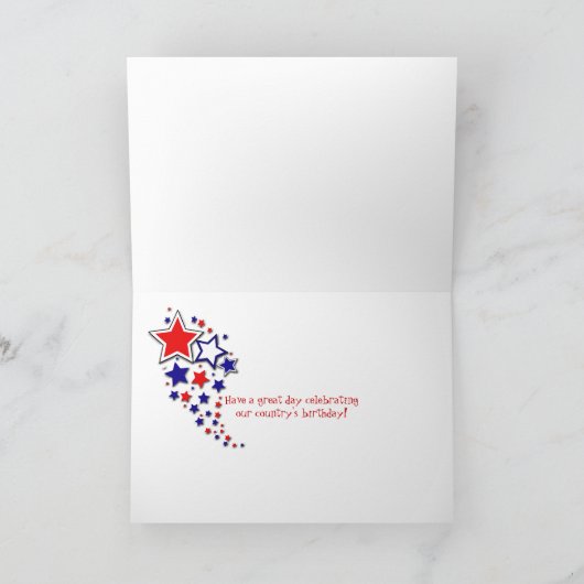 Vrolijk op 4 juli kaart (Binnen)