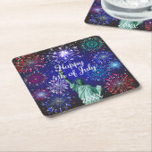 Vrolijk op 4 juli kartonnen onderzetters (Schuin)