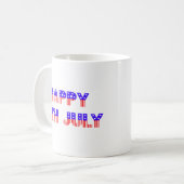Vrolijk op 4 juli koffiemok (Voorkant links)