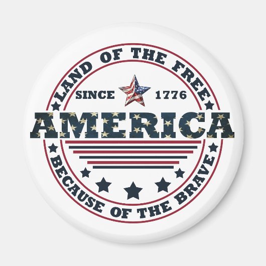 Vrolijk op 4 juli magneet (Voorkant)