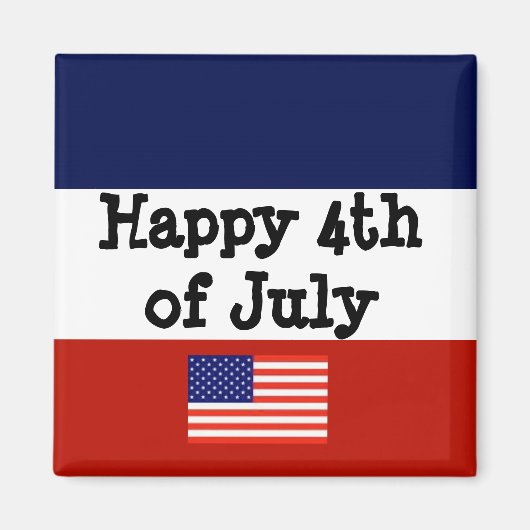 Vrolijk op 4 juli magneet (Voorkant)