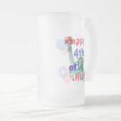 Vrolijk op 4 juli matglas bierpul (Voorkant rechts)