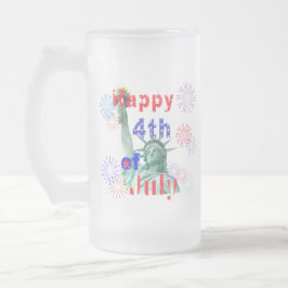 Vrolijk op 4 juli matglas bierpul