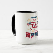 Vrolijk op 4 juli Mok (Voorkant links)