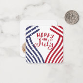 Vrolijk op 4 juli notitiekaartje (Voorkant / Achterkant in situ)