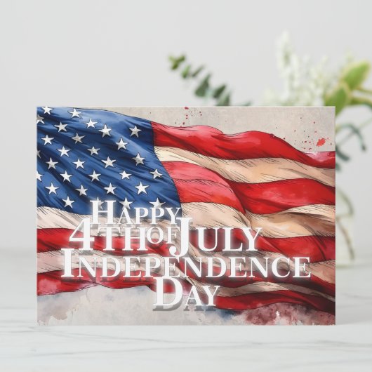 Vrolijk op 4 juli - Onafhankelijkheidsdag (Staand voorkant)