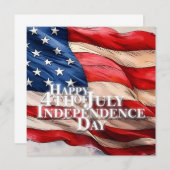 Vrolijk op 4 juli - Onafhankelijkheidsdag (Voorkant / Achterkant)
