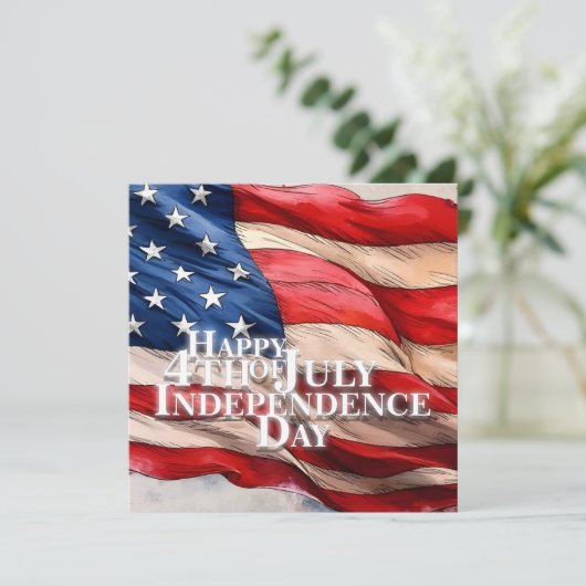 Vrolijk op 4 juli - Onafhankelijkheidsdag (Staand voorkant)