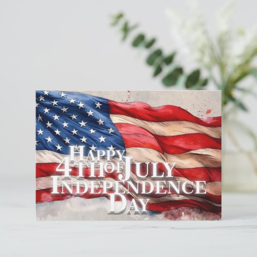 Vrolijk op 4 juli - Onafhankelijkheidsdag (Staand voorkant)