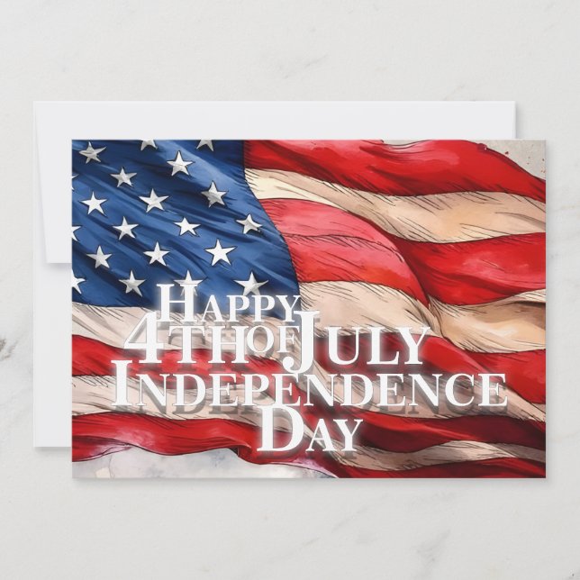 Vrolijk op 4 juli - Onafhankelijkheidsdag (Voorkant)