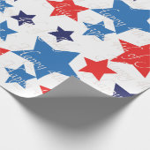 Vrolijk op 4 juli / Onafhankelijkheidsdag Cadeaupapier (Hoek)