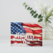 Vrolijk op 4 juli - Onafhankelijkheidsdag Feestdagenkaart (Staand voorkant)