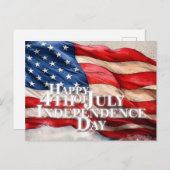 Vrolijk op 4 juli - Onafhankelijkheidsdag Feestdagenkaart (Voorkant / Achterkant)