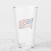 Vrolijk op 4 juli - Onafhankelijkheidsdag Glas (Achterkant)
