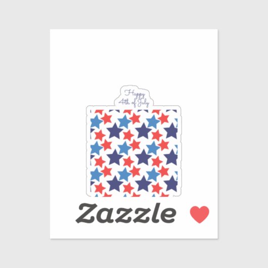 Vrolijk op 4 juli/Onafhankelijkheidsdag Sticker (Vel)