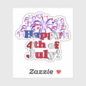 Vrolijk op 4 juli * Onafhankelijkheidsdag Sticker (Vel)