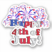 Vrolijk op 4 juli * Onafhankelijkheidsdag Sticker (Voorkant)