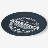 Vrolijk op 4 juli papieren bordje (Gekanteld)