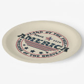 Vrolijk op 4 juli papieren bordje (Gekanteld)