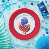 Vrolijk op 4 juli papieren bordje (Feest)