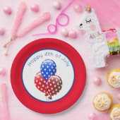 Vrolijk op 4 juli papieren bordje (Feest)