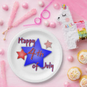 Vrolijk op 4 juli papieren bordje (Feest)