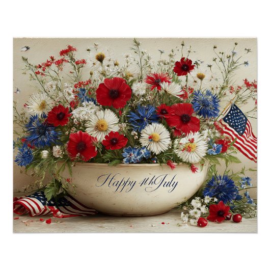 Vrolijk op 4 juli perfect poster (Voorkant)