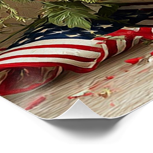 Vrolijk op 4 juli perfect poster (Hoek)