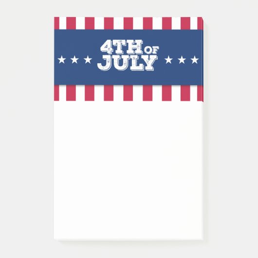 Vrolijk op 4 juli post-it® notes (Voorkant)