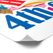 Vrolijk op 4 juli poster (Hoek)