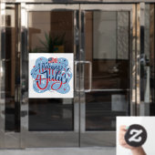 Vrolijk op 4 juli raamsticker (Kantoordeur)