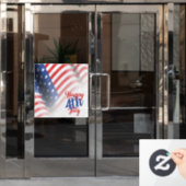 Vrolijk op 4 juli raamsticker (Kantoordeur)