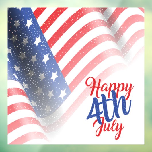 Vrolijk op 4 juli raamsticker (Vel 3)