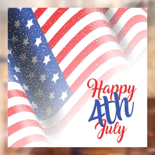 Vrolijk op 4 juli raamsticker (Vel 2)