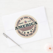 Vrolijk op 4 juli ronde sticker (Envelop)