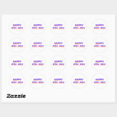 Vrolijk op 4 juli ronde sticker (Vel)