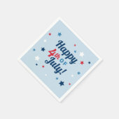 Vrolijk op 4 juli Rood wit en Blauw Patriottisch Servet (Hoek)