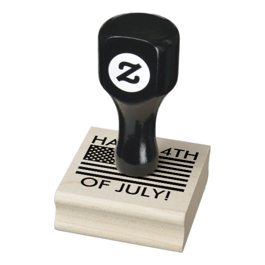 Vrolijk op 4 juli rubberstempel (Stempel)