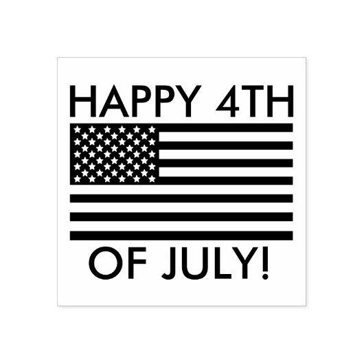 Vrolijk op 4 juli rubberstempel (Afrduk)