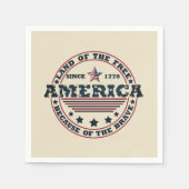 Vrolijk op 4 juli servet (Voorkant)