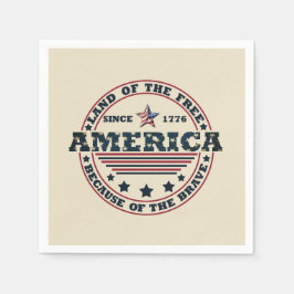 Vrolijk op 4 juli servet