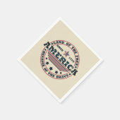 Vrolijk op 4 juli servet (Hoek)