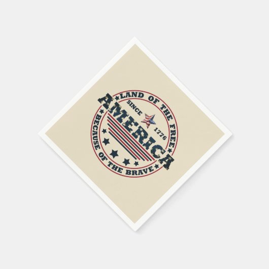 Vrolijk op 4 juli servet (Hoek)