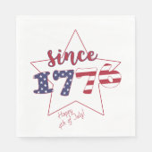 Vrolijk op 4 juli | Sinds 1776 - Patriottisch Servet (Voorkant)