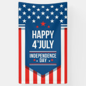 Vrolijk op 4 juli spandoek (Verticaal)