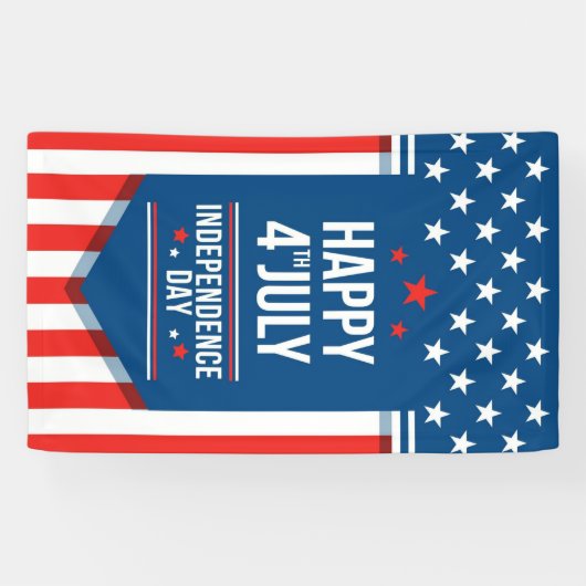 Vrolijk op 4 juli spandoek (Horizontaal)