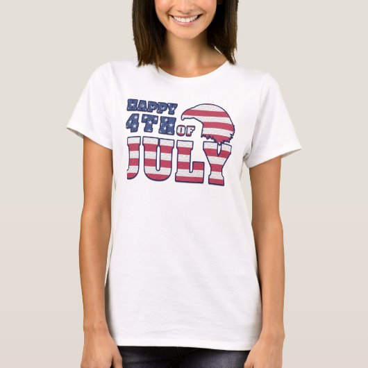Vrolijk op 4 juli t-shirt (Voorkant)