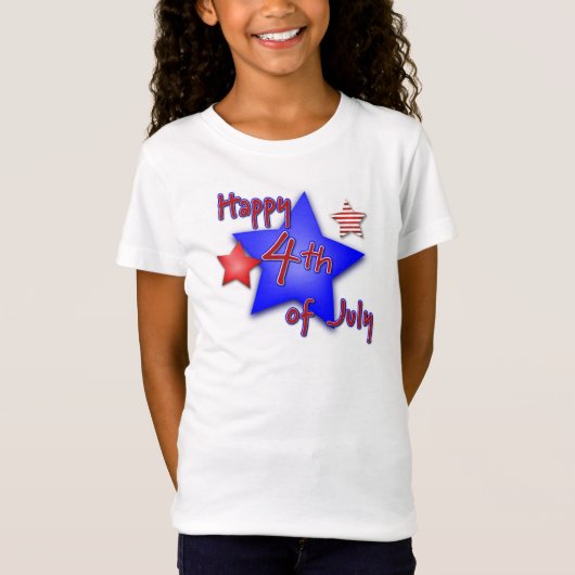 Vrolijk op 4 juli t-shirt (Voorkant)